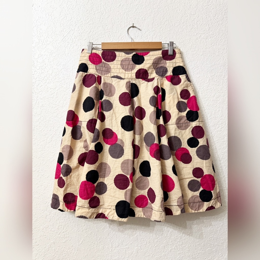 Effie's Heart Beige Skirt with Pink, Black & Gray Polka Dots
